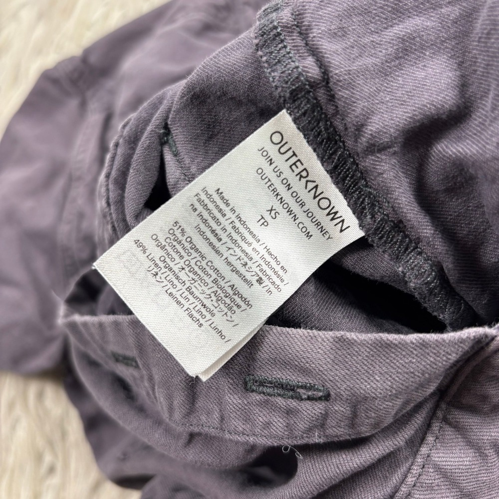 Outerknown Women's XS Gray S.E.A. Jumpsuit Cover Alls Minimalist Cotton Linen - Picture 4 of 6